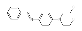 Benzenamine,N,N-bis(2-chloroethyl)-4-(2-phenyldiazenyl)- structure