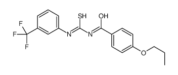 4-propoxy-N-[[3-(trifluoromethyl)phenyl]carbamothioyl]benzamide结构式