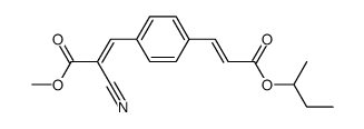 (+-)-Methyl-2-cyano-3-(p-sec-butyl-3'(E)propenoat)phenyl-(E)-propenoat结构式