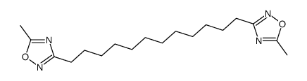 5-methyl-3-[12-(5-methyl-1,2,4-oxadiazol-3-yl)dodecyl]-1,2,4-oxadiazole Structure