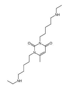 1,3-bis[5-(ethylamino)pentyl]-6-methylpyrimidine-2,4-dione结构式