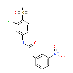 2-CHLORO-4-[3-(3-NITRO-PHENYL)-UREIDO]-BENZENE SULFONYL CHLORIDE structure