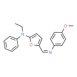 2-Furanamine,N-ethyl-5-[[(4-methoxyphenyl)imino]methyl]-N-phenyl- structure