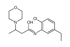 N-(2-chloro-5-ethylphenyl)-3-morpholin-4-ylbutanamide结构式