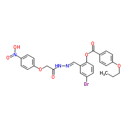 4-Bromo-2-[(E)-{[(4-nitrophenoxy)acetyl]hydrazono}methyl]phenyl 4-propoxybenzoate结构式