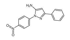 2-(4-nitrophenyl)-5-phenylpyrazol-3-amine Structure