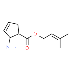 3-Cyclopentene-1-carboxylicacid,2-amino-,3-methyl-2-butenylester(9CI)结构式