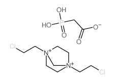 1,4-bis(2-chloroethyl)-1,4-diazoniabicyclo[2.2.1]heptane,2-phosphonoacetate结构式