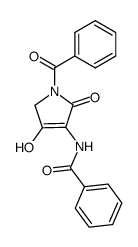 1-benzoyl-3-(benzoylamino)-4-hydroxy-3-pyrrolin-2-one Structure