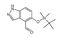 5-tert-butyldimethylsilyloxy-4-formyl-1H-indazole结构式