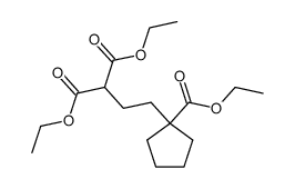 [2-(1-ethoxycarbonyl-cyclopentyl)-ethyl]-malonic acid diethyl ester Structure