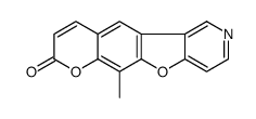 6-methyl-8H-pyrano<3',2':5,6>benzofuro<3,2-c>pyridin-8-one Structure