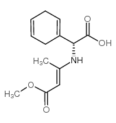 2-[(1E)-2-甲氧羰基-1-甲基-乙烯基]-(2R)-环己-1,4-二烯基乙酸钠结构式