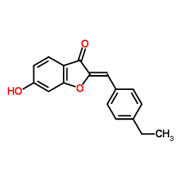 (2Z)-2-(4-ethylbenzylidene)-6-hydroxy-1-benzofuran-3(2H)-one Structure