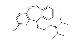 2-((2-Ethyl-6,11-dihydrodibenz(b,e)oxepin-11-yl)thio)-N,N-bis(1-methyl ethyl)ethanamine结构式