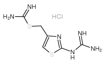 (S)-((2-胍基-4-噻唑基)甲基)异硫脲二盐酸盐结构式