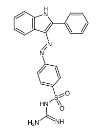 N-carbamimidoyl-4-((2-phenyl-1H-indol-3-yl)diazenyl)benzenesulfonamide Structure