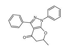 6-methyl-1,3-diphenyl-5,6-dihydropyrano[2,3-c]pyrazol-4-one Structure