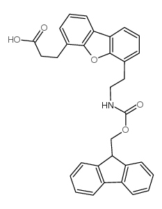 4-(Fmoc-2-氨基乙基)-6-二苯并呋喃丙酸结构式