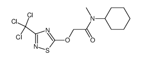 (3-trichloromethyl-1,2,4-thiadiazol-5-yl)-oxyacetic acid N-methyl-N-cyclohexyl-amide结构式