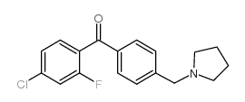 4-CHLORO-2-FLUORO-4'-PYRROLIDINOMETHYL BENZOPHENONE structure