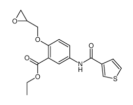 2-Oxiranylmethoxy-5-[(thiophene-3-carbonyl)-amino]-benzoic acid ethyl ester结构式