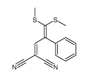 2-[3,3-bis(methylsulfanyl)-2-phenylprop-2-enylidene]propanedinitrile Structure