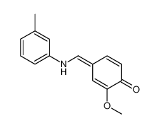 2-methoxy-4-[(3-methylanilino)methylidene]cyclohexa-2,5-dien-1-one Structure