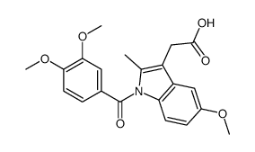 2-[1-(3,4-dimethoxybenzoyl)-5-methoxy-2-methylindol-3-yl]acetic acid Structure