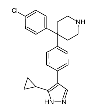 4-(4-chloro-phenyl)-4-[4-(5-cyclopropyl-1H-pyrazol-4-yl)phenyl]-piperidine结构式