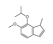 6-methoxy-1-methyl-7-propan-2-yloxy-1H-indene结构式