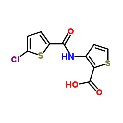 3-{[(5-Chloro-2-thienyl)carbonyl]amino}-2-thiophenecarboxylic acid Structure