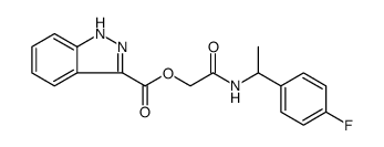 1H-Indazole-3-carboxylic acid, 2-[[1-(4-fluorophenyl)ethyl]amino]-2-oxoethyl ester结构式