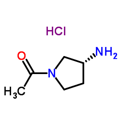 1-((R)-3-Amino-pyrrolidin-1-yl)-ethanone结构式