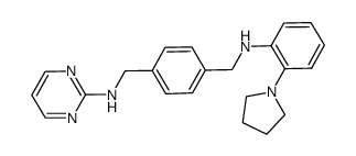 N-(4-((2-(pyrrolidin-1-yl)phenylamino)methyl)benzyl)pyrimidin-2-amine Structure