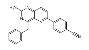 4-benzyl-6-(4-cyanophenyl)pyrido[3,2-d]pyrimidin-2-ylamine Structure