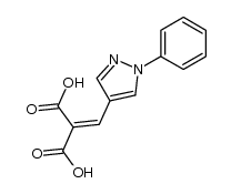 2-((1-phenyl-1H-pyrazol-4-yl)methylene)malonic acid Structure