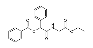 2-((2-ethoxy-2-oxoethyl)amino)-2-oxo-1-phenylethyl benzoate结构式