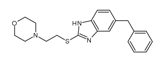 5-Benzyl-2-(2-(2,3,5,6-tetrahydro-1,4-oxazine-4-yl)-ethylthio)-benzimidazole结构式