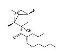 (1R)-2-endo-[(2R)-propyloctanoyl]-1,7,7-trimethylbicyclo[2.2.1]heptan-2-ol结构式