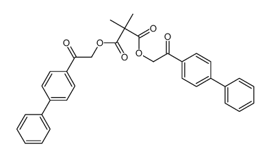 bis[2-oxo-2-(4-phenylphenyl)ethyl] 2,2-dimethylpropanedioate Structure