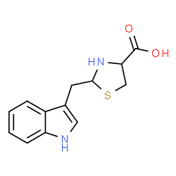 2-(3'indolylmethyl)-1,3-thiazolidine-4-carboxylic acid结构式