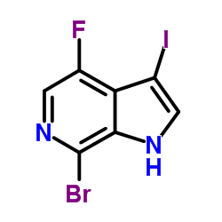 7-Bromo-4-fluoro-3-iodo-6-azaindole Structure