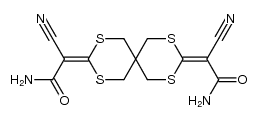 3,9-bis[carbamoyl(cyano)methylene]-2,4,8,10-tetrathiaspiro[5,5]undecane Structure