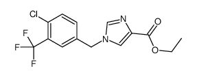 ethyl 1-[[4-chloro-3-(trifluoromethyl)phenyl]methyl]imidazole-4-carboxylate Structure