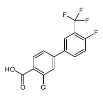 2-chloro-4-[4-fluoro-3-(trifluoromethyl)phenyl]benzoic acid结构式