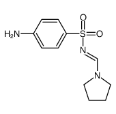 (NE)-4-amino-N-(pyrrolidin-1-ylmethylidene)benzenesulfonamide结构式