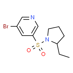 3-bromo-5-(2-ethylpyrrolidin-1-ylsulfonyl)pyridine picture