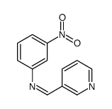 N-(3-nitrophenyl)-1-pyridin-3-ylmethanimine结构式