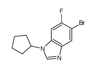 5-bromo-1-cyclopentyl-6-fluorobenzimidazole图片